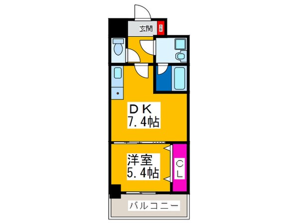 シティーコート大小路駅前の物件間取画像